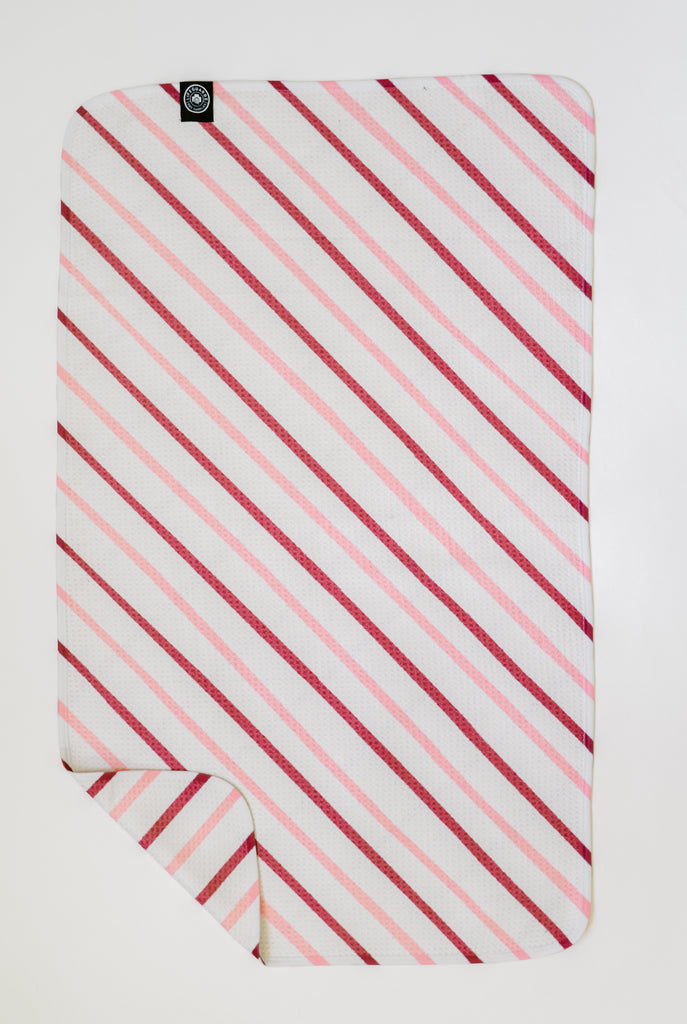 Hand Towel-Strawberry Stripe